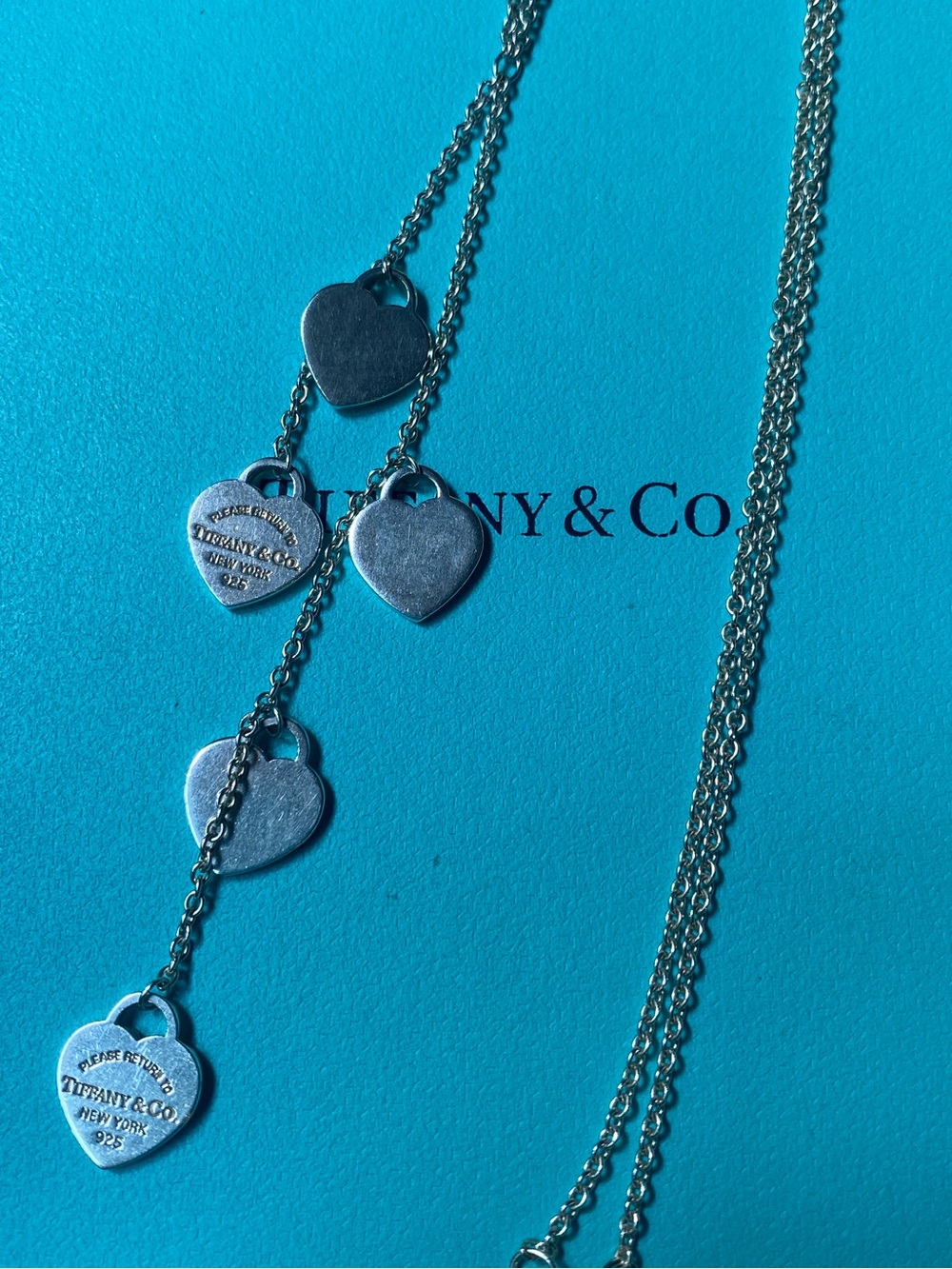 Tiffany & Co. Multi Hearts Lariat Drop Necklace in Sterling Silver - Picture 6 of 10